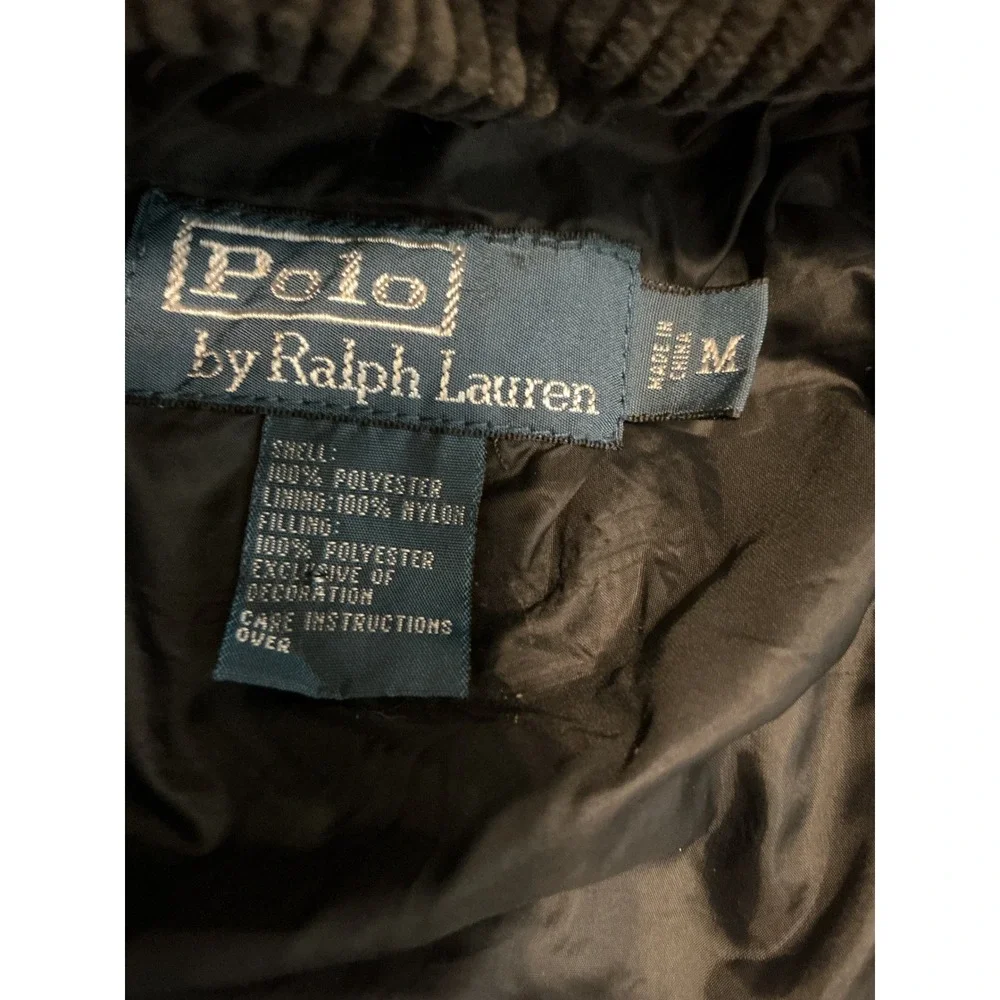 Polo Ralph Lauren Mens Quilted Jacket Black Diamond Quilt Polo Club Coat Medium